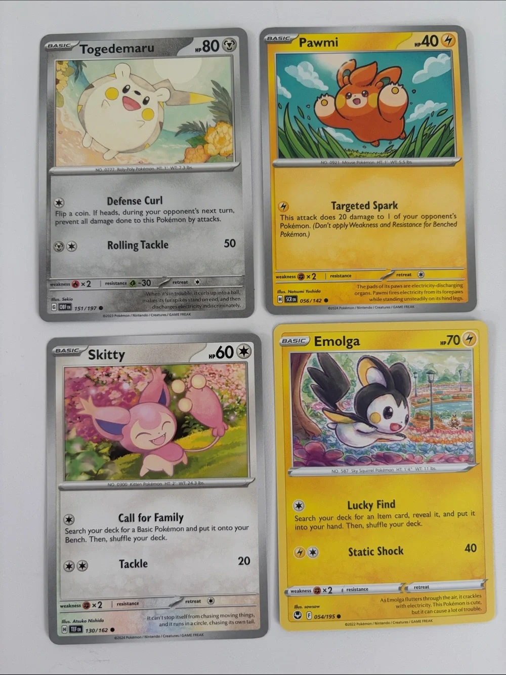 🐹 Cute Critters Pokémon Card Lot | Pawmi Emolga Morpeko Skitty Maushold ✨5/$25✨